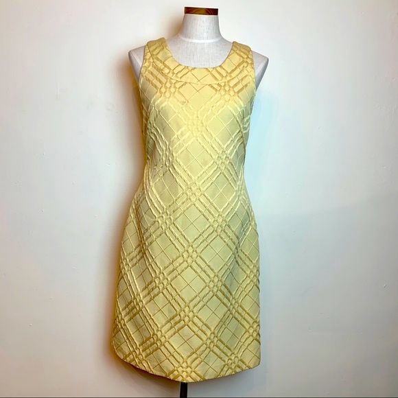 Dresses & Skirts - Yellow Plaid Sheath Dress
